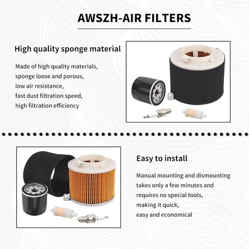49065-2078 Oil Filter+11029-1004 Air Filter+Spark Plug+49019-1055 Fuel Filter Tune Up Kit Compatible with Kawasaki Mule 500 520 550 600 610 2500 2510 2520 Mule SX 4x4 SE XC 49065-2057 490652071 in Saudi Arabia