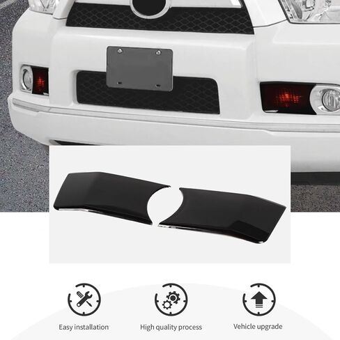 CheroCar Fit for Toyota 4runner Accessories, 2 Pcs Front Fog Light Lamp Cover Guard Trim Cover External Accessories Compatible with 2010-2013 Toyota 4Runner(Smoked Black) in Saudi Arabia