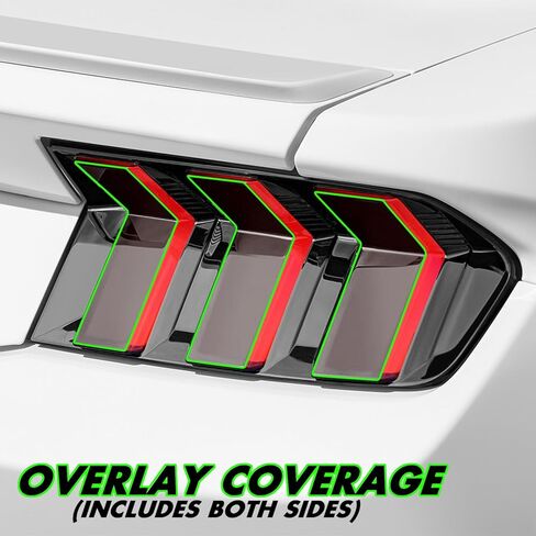 SlickMod PreCut Vinyl Smoke Tint for 2024-2025 Ford Mustang Headlight (Dark Smoke, 2. Headlight) in Saudi Arabia