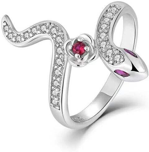 SNOWELLE Snake Ring 926 Sterling Silver Rose Snake Jewelry Gift for Women in Saudi Arabia