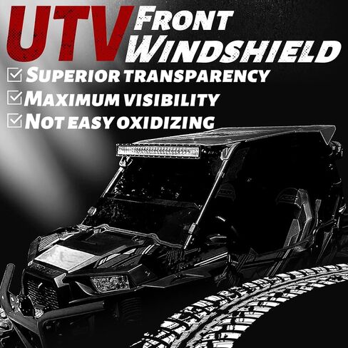 HECASA Front Clear Full Windshield Compatible with 2015-2023 HONDA PIONEER 500 520 3/16" Windscreen in Saudi Arabia