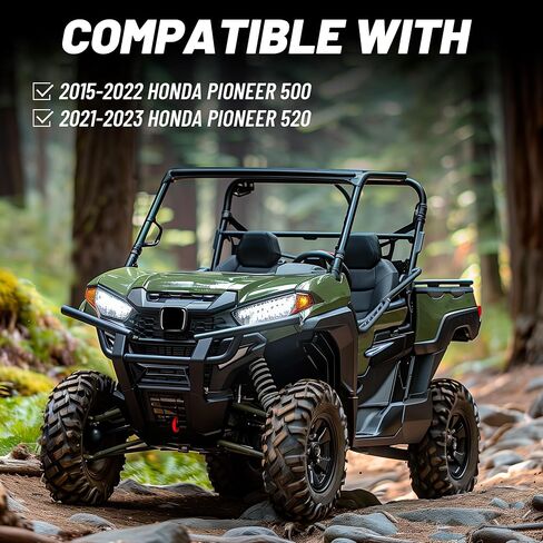 HECASA Front Clear Full Windshield Compatible with 2015-2023 HONDA PIONEER 500 520 3/16" Windscreen in Saudi Arabia