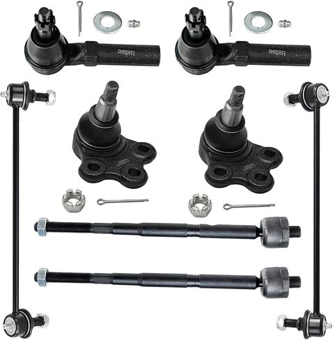 Detroit Axle - 2.4L Front Suspension Kit for 2010-2017 Chevy Equinox GMC Terrain, 4 Inner and Outer Tie Rods 2 Lower Ball Joints 2 Sway Bars 2011 2012 2013 2014 2015 2016 Replacement in Saudi Arabia