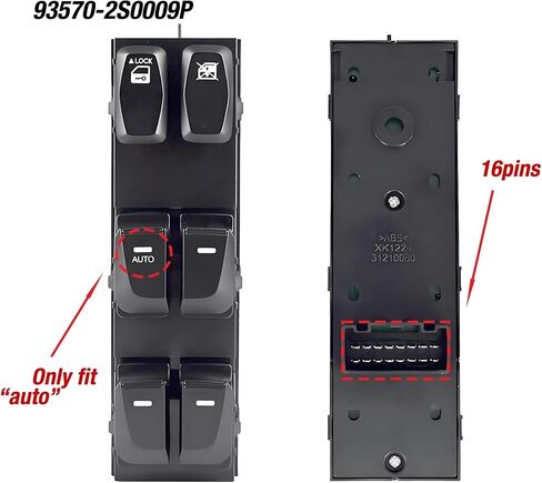 93570-2S0009P 935702S0009P for Hyundai Tucson ix35 2010-2015,Front Left Side Electric Power Master Window Control Switch Button(LHD Only fit auto) in Saudi Arabia