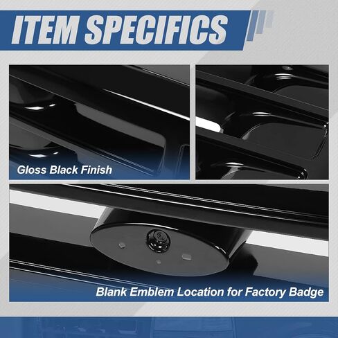 Auto Dynasty Factory Style Front Bumper Grill Grille Compatible with Ford Bronco F150 F250 F350 F53 F59 F-Series Super Duty 1992-1997, Polished Chrome in Saudi Arabia