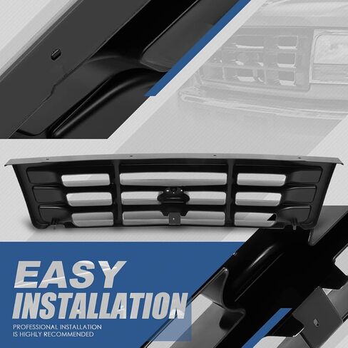 Auto Dynasty Factory Style Front Bumper Grill Grille Compatible with Ford Bronco F150 F250 F350 F53 F59 F-Series Super Duty 1992-1997, Polished Chrome in Saudi Arabia
