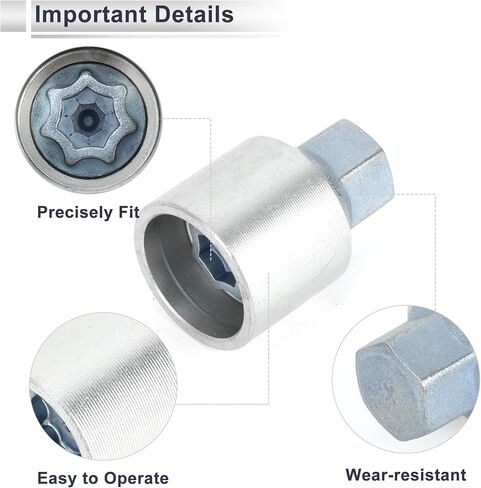 Wheel Lock Lugnut with Bolt Kit for Audi A4L A5 A6L Q2L Q3 Q5 Q7 A8 Type x Anti-Theft Screw Nut Removal Key Socket 1 Set in Saudi Arabia