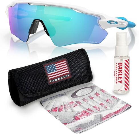 OAKLEY RADAR EV PATH OO9208 Sunglasses POLISHED WHITE Frame with PRIZM SAPPHIRE Lenses With Official Eyewear Kit in Saudi Arabia