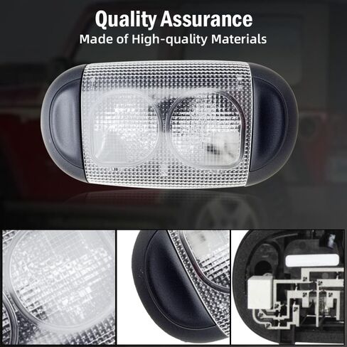 Riloer مصباح إضاءة أمامي داخلي قطعة واحدة عدسة شفافة 1QN65DX9AB متوافق مع Jeep Wrangler 2010-2018 in Saudi Arabia