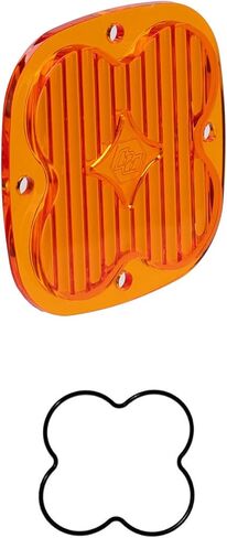 Baja Designs Lens Kit for Squadron Series LED Light - Optical Lens with Silicone O-Ring, Easy Installation, Waterproof, Dustproof (Wide Cornering Beam, Factory Amber) in Saudi Arabia