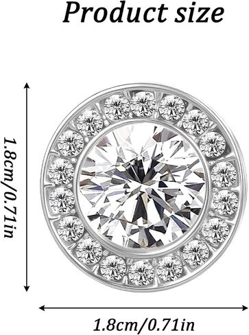 Rhinestone Earrings 3 Pairs Round Shaped Acrylic Stone Inside Crystal Halo Stud Earrings for Dance Competitions Stage Opera Performance Wedding Earring Jewelry (Silver) in Saudi Arabia