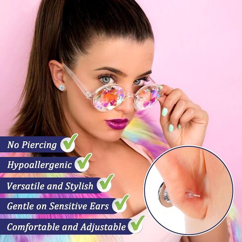 Rhinestone Earrings 3 Pairs Round Shaped Acrylic Stone Inside Crystal Halo Stud Earrings for Dance Competitions Stage Opera Performance Wedding Earring Jewelry (Silver) in Saudi Arabia