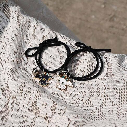 2 PCS Matching Yin Yang Bracelet Elastic Rope Band Dargon Charm Friendship bracelets Sets for Couple in Saudi Arabia