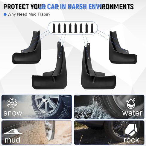حاجز مشاعل الطين اللوحات سبلاش الحرس متوافق مع تويوتا لاند كروزر برادو 250 J250 LC250 2024 2025، 2PCS لا غطاء الحاجز عجلة الحفر واقيات الطين Mudflaps الملحقات الخارجية in Kuwait