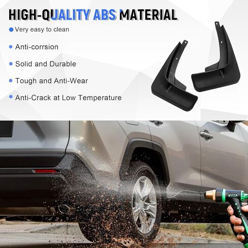 حاجز مشاعل الطين اللوحات سبلاش الحرس متوافق مع تويوتا لاند كروزر برادو 250 J250 LC250 2024 2025، 2PCS لا غطاء الحاجز عجلة الحفر واقيات الطين Mudflaps الملحقات الخارجية in Kuwait