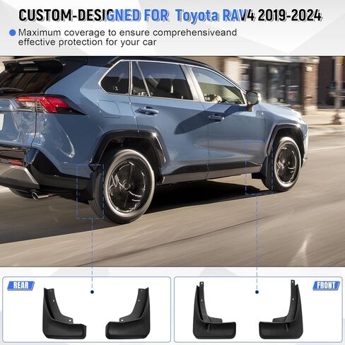 حاجز مشاعل الطين اللوحات سبلاش الحرس متوافق مع تويوتا لاند كروزر برادو 250 J250 LC250 2024 2025، 2PCS لا غطاء الحاجز عجلة الحفر واقيات الطين Mudflaps الملحقات الخارجية in Kuwait