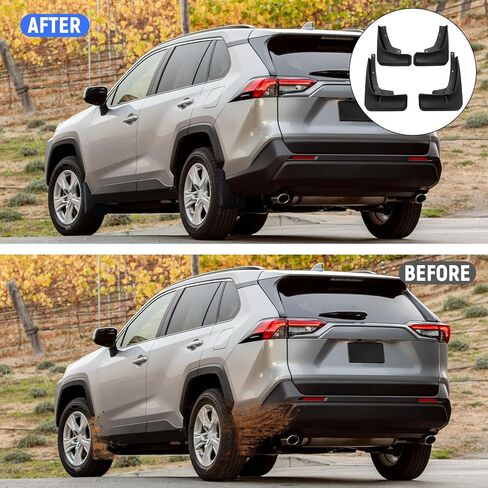 حاجز مشاعل الطين اللوحات سبلاش الحرس متوافق مع تويوتا لاند كروزر برادو 250 J250 LC250 2024 2025، 2PCS لا غطاء الحاجز عجلة الحفر واقيات الطين Mudflaps الملحقات الخارجية in Kuwait