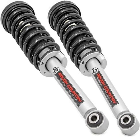 Rough Country 4" Loaded N3 Lifted Struts for 2009-2013 Ford F-150 4WD - 501054, Silver in Saudi Arabia