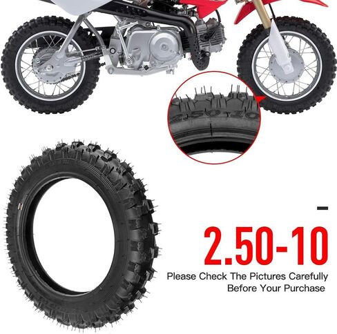2.50X10 "2.5-10 الإطار الخلفي الأمامي مع الأنبوب الداخلي لهوندا XR50 CRF50 XR 50 CRF 50 SDG 107 دراجة الطرق غير الممهدة الصغيرة in Saudi Arabia