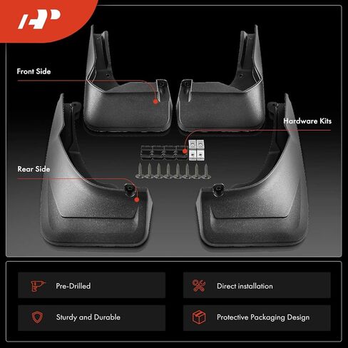 A-Premium Set of 4PCS Mud Flaps Splash Guards Mudguards Compatible with Mercedes-Benz X253 Series GLC250 2017-2018, GLC300 2016-2023, GLC350e, GLC43 AMG, GLC63 AMG, Without Running Board(Pedal) in Saudi Arabia
