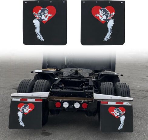2024 New Upgrade Mud Flap for Pickup Semi Truck/Trailer, Universal Heavy Duty PVC Rubber MudFlaps, Special Pattern Design 24x24 inch 2 Pack in Saudi Arabia
