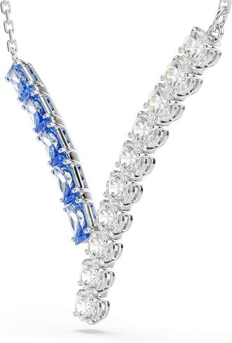 Swarovski Matrix pendant, Mixed cuts, Blue, Rhodium plated in Saudi Arabia