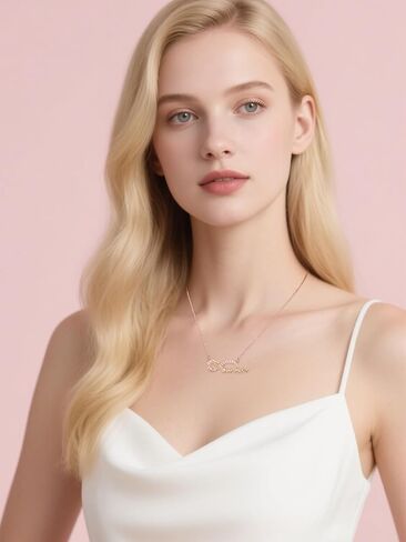 Breast Cancer Gifts for Woman Sterling Silver Breast Cancer Necklace Awareness Rose Gold Plated Ribbon Necklace Jewelry in Saudi Arabia