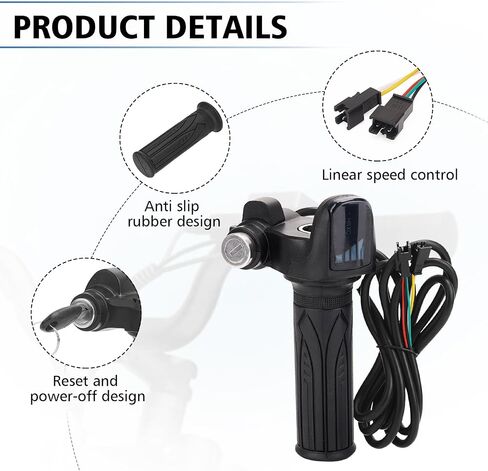 Electronic Throttle Grips Handlebar for Ridstar Q20/Q20 PRO/H20 PRO/H26 PRO, High-Precision Original Ridstar Throttle Grips Handlebar Assy Handle Acceleration for Ridstar in Saudi Arabia