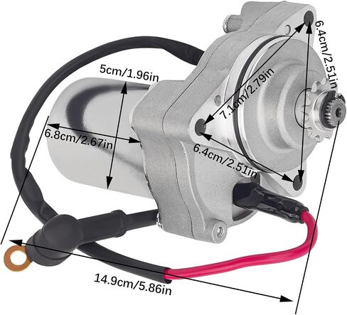 AHL Starter Motor for Go Karts ATV 3 bolt 50cc 70 cc 90cc 100 cc 110cc 125 cc Dirt Bikes, Go Karts ATV Pit Bike Dune Buggy Sandrail Quad 4 Wheelers SSR Roketa Taotao Coolster Jonway SunL in Saudi Arabia