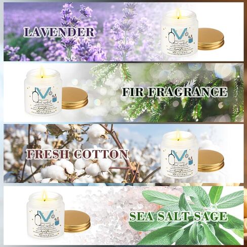 Nuanchu 12 Pcs Medical Assistant Gifts Soy Scented Candles Bulk Aromatherapy Jar 3.5 oz Soy Wax 6 Styles Scented Candles Presents for Women Nurse Week Thanksgiving Christmas Birthday in Saudi Arabia