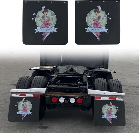 2024 New Upgrade Mud Flap for Pickup Semi Truck/Trailer, Universal Heavy Duty PVC Rubber MudFlaps, Special Pattern Design 24x24 inch 2 Pack in Saudi Arabia