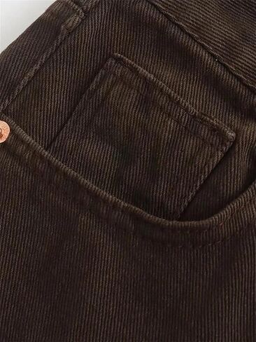 Women's Wide-Leg Pocket Zip-Up Jeans in Saudi Arabia