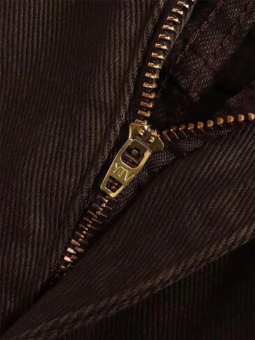 Women's Wide-Leg Pocket Zip-Up Jeans in Saudi Arabia