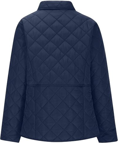 Womens Oversized Puffer Jacket Lightweight Button Down Quilted Jackets Winter Long Sleeve Outwear Coats With Pockets in Saudi Arabia