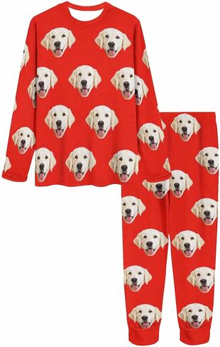 مجموعات بيجامات وجه مخصصة للنساء من MyPupSocks، ملابس نوم مخصصة للصور مقاس XS-XXL in Kuwait