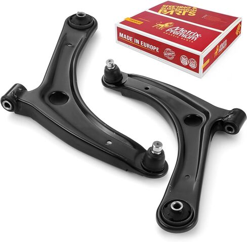 Metrix Premium Chassis Parts - Front Left & Right Lower Control Arm w Ball Joint & Bushing Assembly Kit Fits 07-12 Dodge Caliber, 07-17 Jeep Compass, 07-17 Patriot, RK620066, RK620065, Made in Europe in Saudi Arabia