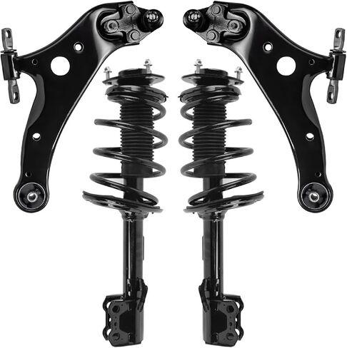 Detroit Axle - 4pc Front Struts Control Arms for 2010-2013 Highlander RX350 RX450h, Quick Struts w/Coil Spring Lower Control Arms 2011 2012 Replacement Quick Install Ready Struts Shocks Assembly in Saudi Arabia