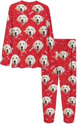 مجموعات بيجامات وجه مخصصة للنساء من MyPupSocks، ملابس نوم مخصصة للصور مقاس XS-XXL in Kuwait