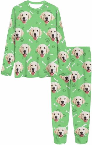 مجموعات بيجامات وجه مخصصة للنساء من MyPupSocks، ملابس نوم مخصصة للصور مقاس XS-XXL in Kuwait