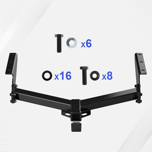 Trailer Hitch, 2 inch Towing Hitch Receiver with Class 3 Hitch Cover Compatible with Jeep Liberty 2008-2012 in Saudi Arabia
