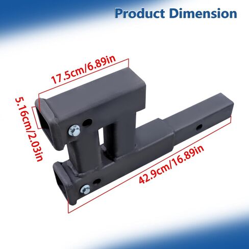 Silscvtt 2 Inch Receiver Adjustable Trailer Dual Hitch Extension 6 Inch Rise or Drop 2 Inch Shank 4000lbs Capacity in Saudi Arabia