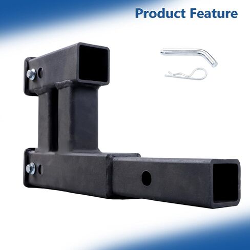 Silscvtt 2 Inch Receiver Adjustable Trailer Dual Hitch Extension 6 Inch Rise or Drop 2 Inch Shank 4000lbs Capacity in Saudi Arabia