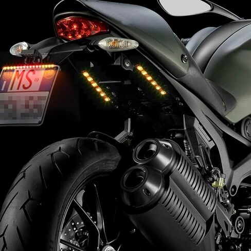 xxotic tech شرائط إضاءة LED للفرامل لإشارة الانعطاف للدراجات النارية ATV، 6-SMD كهرمان in Saudi Arabia
