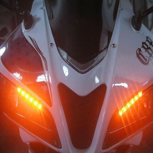 xxotic tech شرائط إضاءة LED للفرامل لإشارة الانعطاف للدراجات النارية ATV، 6-SMD كهرمان in Saudi Arabia