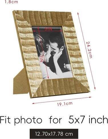 ArtbyHannah 8x10 Inch Gold Picture Frames, Ornate Vintage Golden Photo Frames with Real Glass Cover for Tabletop Display or Wall Mount (2 Pack) in Saudi Arabia