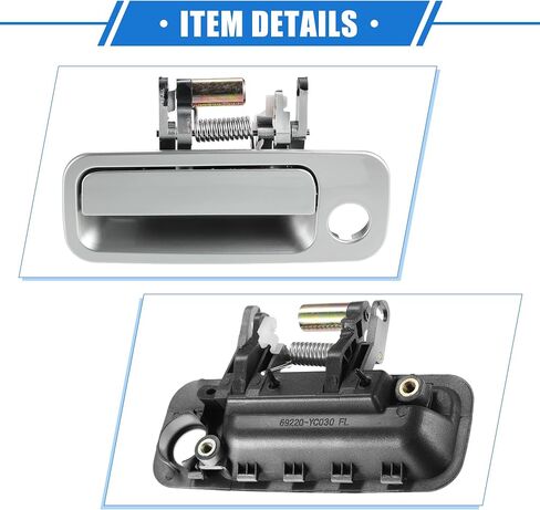 Automotive Front Left Driver Side Exterior Door Handle Compatible for Toyota Camry 1997-2001, Durable Plastic Silver Tone in Saudi Arabia