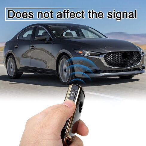TOMALL for Mazda Key Fob Cover with Keychain, 4 Buttons Soft TPU Key Fob Protector Compatible with 2020-2025 Mazda 3 6 CX-5 CX-3 CX-9 MX-5 CX-30 CX-50 CX-90 CX-70 WAZSKE11D0, Black in Saudi Arabia