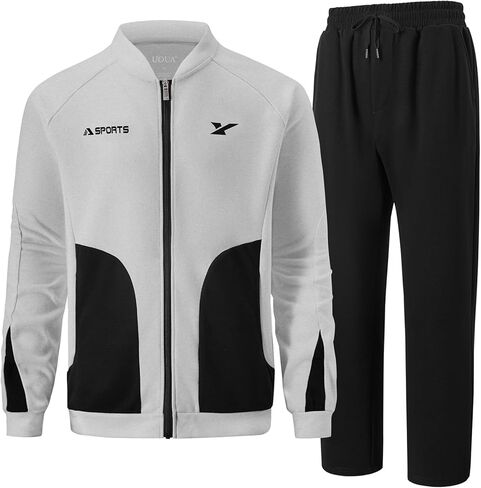 UOUA ملابس رياضية للرجال مكونة من قطعتين، ملابس رياضية بأكمام طويلة وبدلات للركض in Kuwait