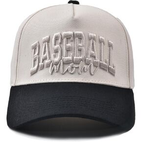 Baseball Mom Hat- 3D Embroidered Mama Adjustable Cotton Baseball Caps for Women in Kuwait