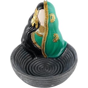 Resin Girl Tray Statue, Ramadan Decor Ornament, Eid Decorative Piece, Indoor Home Desktop Key Tray, Ideal Gift for Friends in Saudi Arabia